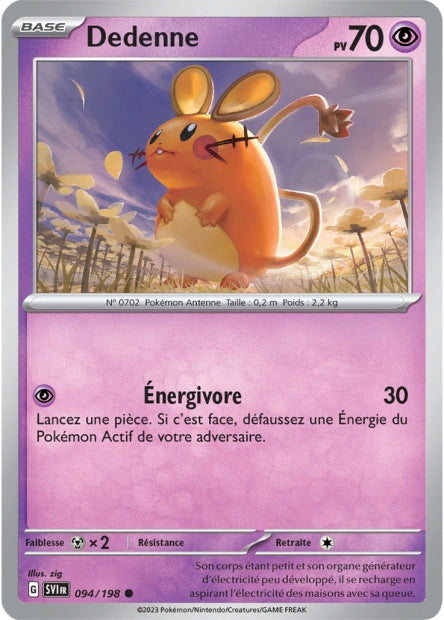 Carte Pokémon Dedenne 094/198 SV1 Ecarlate et Violet EV01 Neuf FR LorenZone