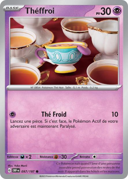 Carte Pokémon Théffroi 097/197 Flammes Obsidiennes OBF EV03 Neuf FR LorenZone