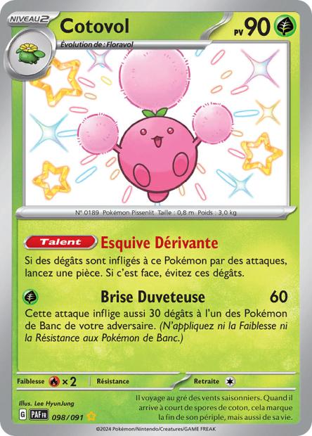 Carte Pokémon Cotovol 098/091 Destinees de Palea PAF EV4_5 Neuf FR LorenZone