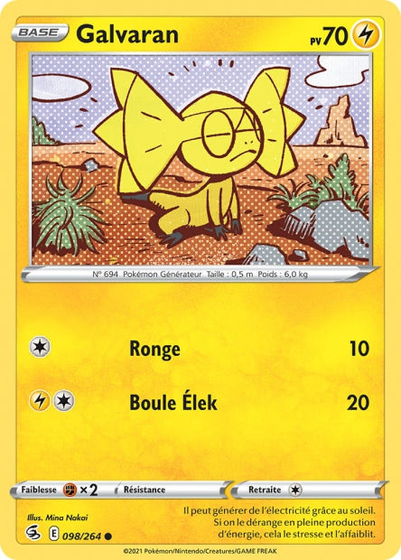 Carte Pokémon Galvaran 098/264 FST Poing de Fusion EB08 Neuf FR LorenZone