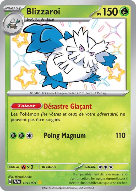 Carte Pokémon Blizzaroi 101/091 Destinees de Palea EV4_5 LorenZone