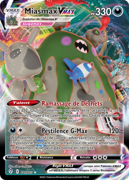 Carte Pokémon Miasmax VMAX 101/203 EVS EB07 LorenZone