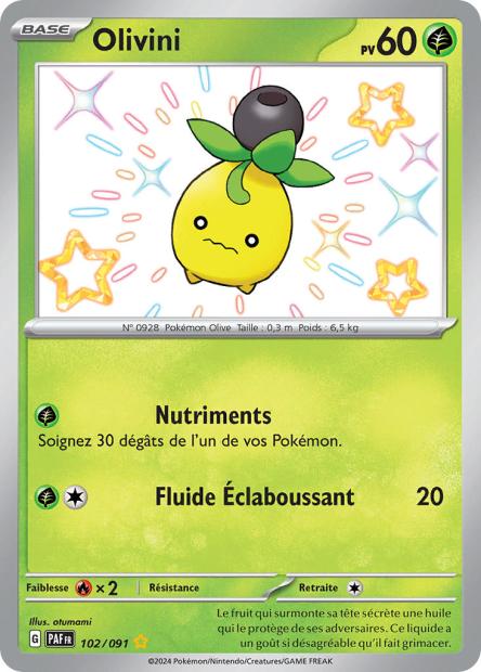 Carte Pokémon Olivini 102/091 Destinees de Palea EV4_5 LorenZone