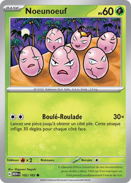 Carte Pokémon Noeunoeuf 102/165 MEW 151 EV3_5  Neuf FR LorenZone