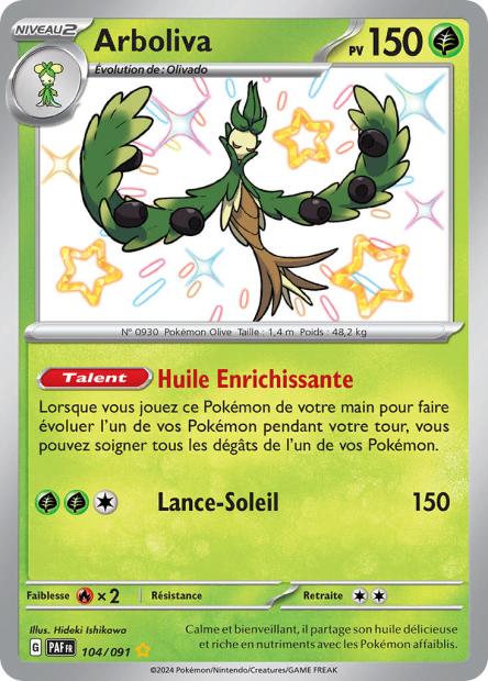 Carte Pokémon Arboliva 104/091 Destinees de Palea EV4_5 LorenZone