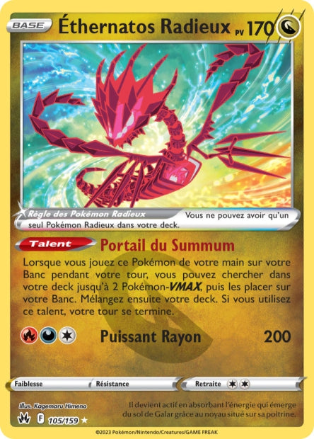 Carte Pokémon Éthernatos Radieux 105/159 CRZ EB12_5 LorenZone