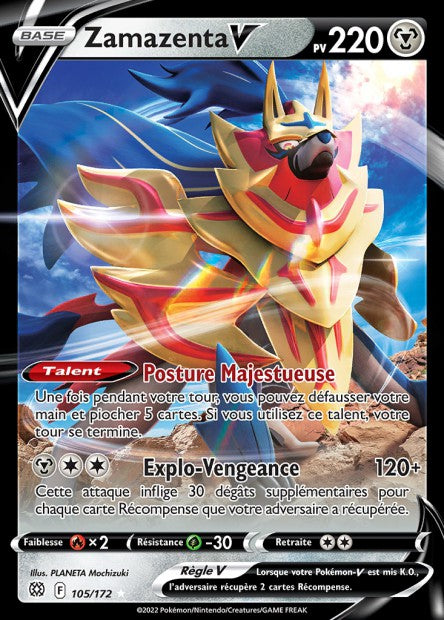 Carte Pokémon Zamazenta V 105/172 BRS EB09 LorenZone