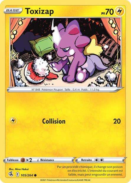 Carte Pokémon Toxizap 105/264 FST EB08 LorenZone
