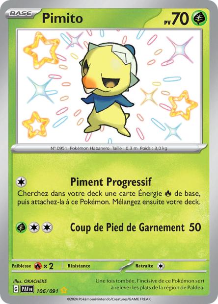 Carte Pokémon Pimito 106/091 Destinees de Palea EV4_5 LorenZone