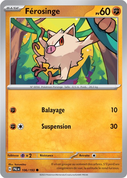 Carte Pokémon Férosinge 106/193 PAL EV02 LorenZone