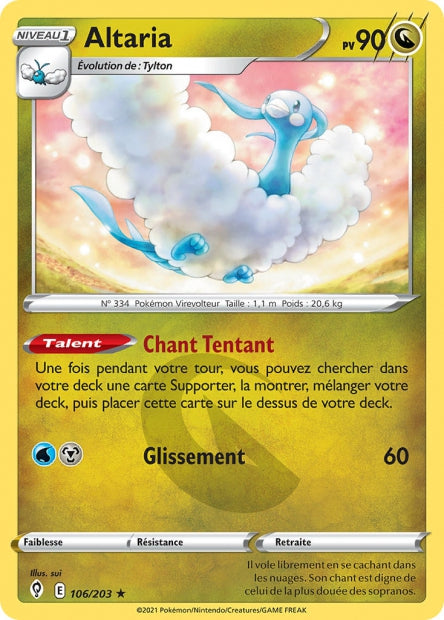 Carte Pokémon Altaria 106/203 EVS EB07 LorenZone