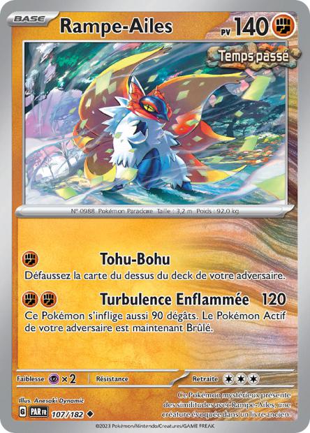 Carte Pokémon Rampe Ailes 107/182 PAR Faille Paradoxe EV04 Neuf FR LorenZone