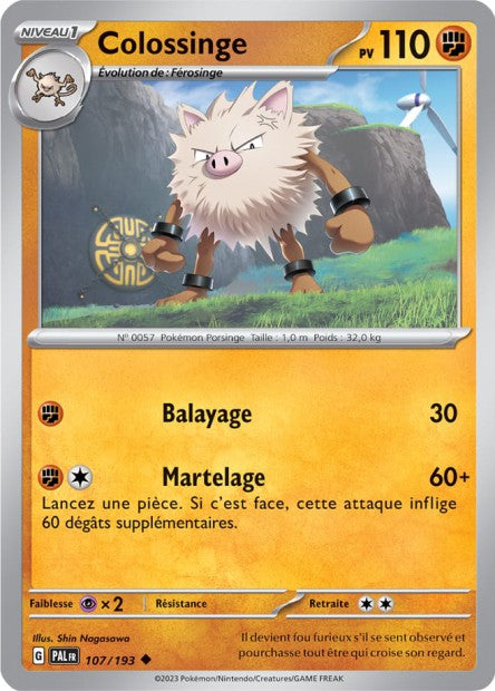 Carte Pokémon Colossinge 107/193 PAL EV02 LorenZone