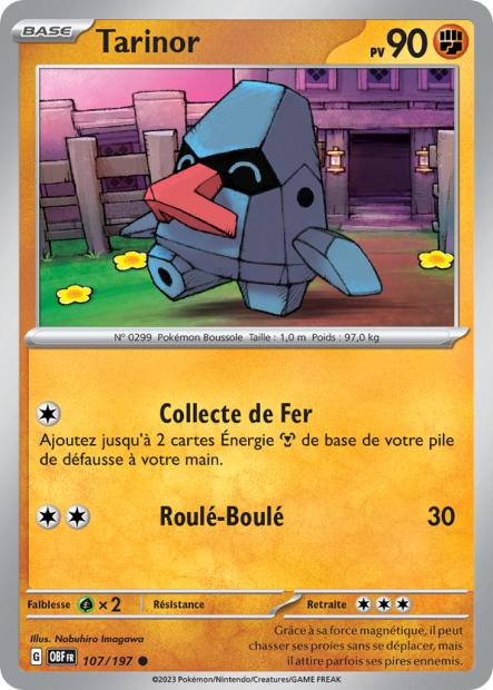 Carte Pokémon Tarinor 107/197 Flammes Obsidiennes EV03 LorenZone