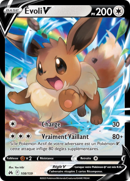 Carte Pokémon Évoli V 108/159 CRZ EB12_5 LorenZone