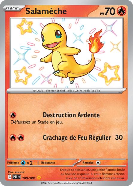 Carte Pokémon Salamèche 109/091 Destinees de Palea EV4_5 LorenZone