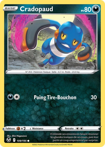 Carte Pokémon Cradopaud 109/195 SIT Tempete Argentee EB12 Neuf FR LorenZone