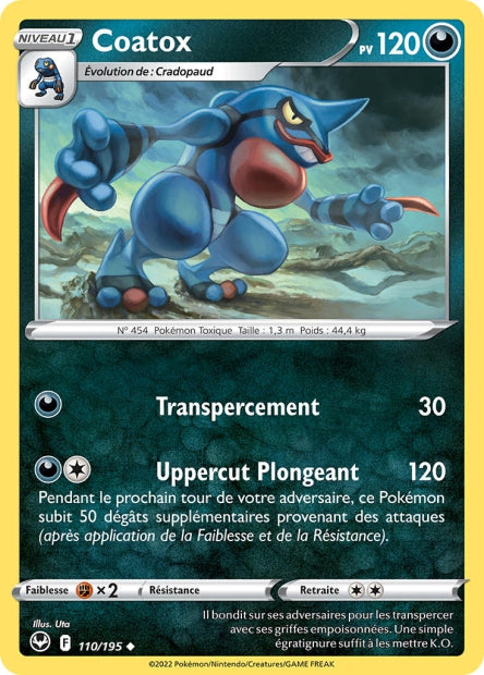 Carte Pokémon Coatox 110/195 SIT Tempete Argentee EB12 Neuf FR LorenZone