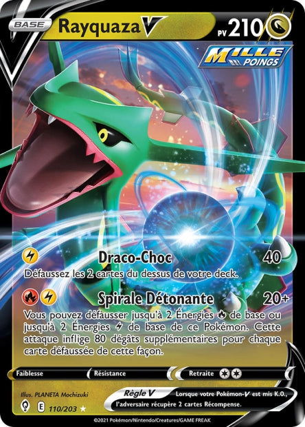 Carte Pokémon Rayquaza V 110/203 EVS EB07 LorenZone