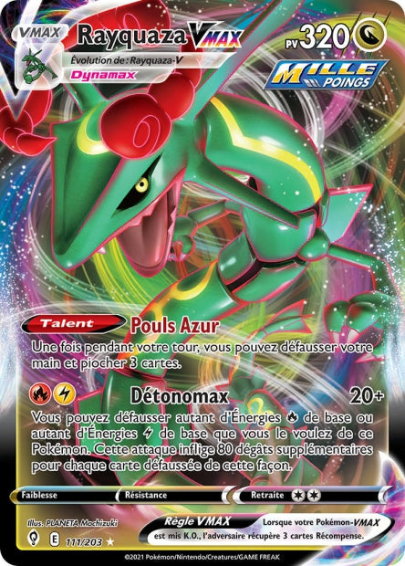 Carte Pokémon Rayquaza VMAX 111/203 EVS EB07 LorenZone