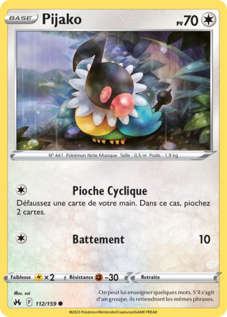Carte Pokémon Pijako 112/159 CRZ EB12_5 LorenZone