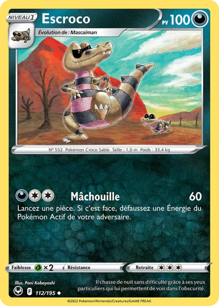 Carte Pokémon Escroco 112/195 SIT Tempete Argentee EB12 Neuf FR LorenZone