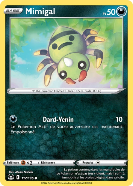 Carte Pokémon Mimigal 112/196 LOR Origine Perdue EB11 Neuf FR LorenZone