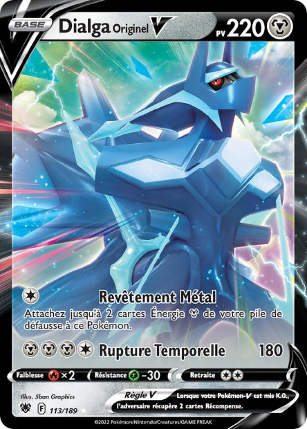 Carte Pokémon Dialga Originel V 113/189 ASR EB10 LorenZone