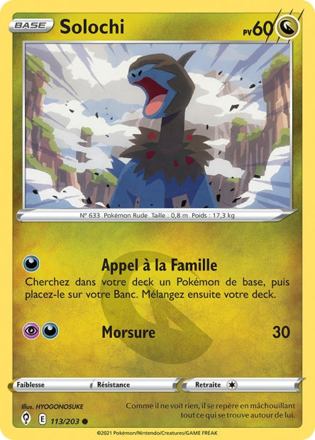 Carte Pokémon Solochi 113/203 EVS EB07 LorenZone