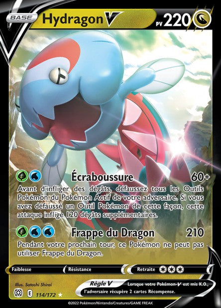 Carte Pokémon Hydragon V 114/172 BRS EB09 LorenZone