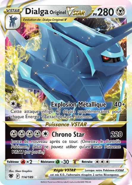Carte Pokémon Dialga Originel VSTAR 114/189 ASR EB10 LorenZone
