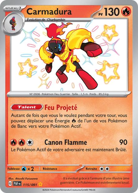 Carte Pokémon Carmadura 115/091 Destinees de Palea EV4_5 LorenZone