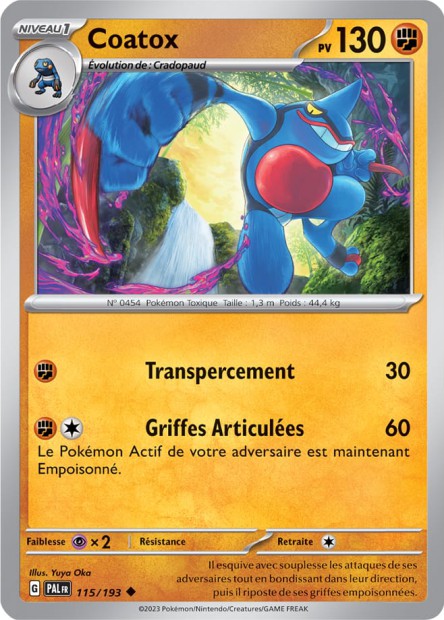 Carte Pokémon Coatox 115/193 PAL EV02 LorenZone