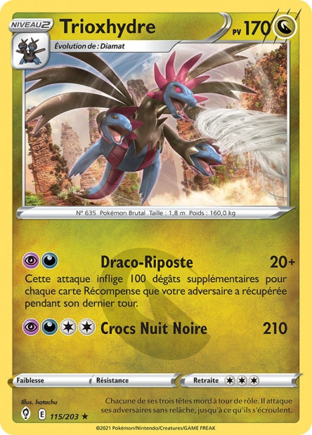 Carte Pokémon Trioxhydre 115/203 EVS EB07 LorenZone