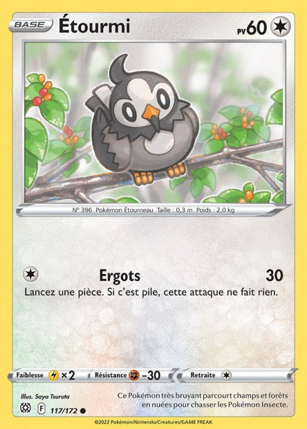 Carte Pokémon Étourmi 117/172 BRS EB09 LorenZone