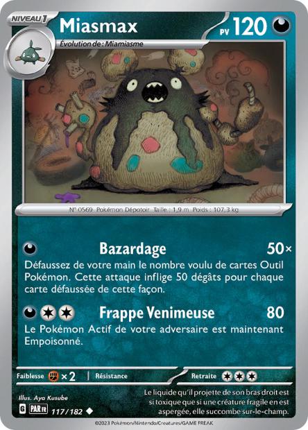 Carte Pokémon Miasmax 117/182 PAR Faille Paradoxe EV04 Neuf FR LorenZone