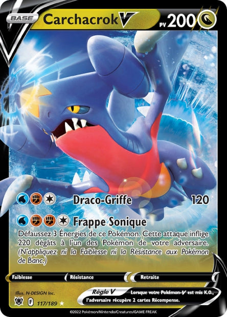 Carte Pokémon Carchacrok V 117/189 ASR EB10 LorenZone