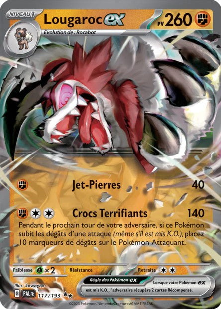 Carte Pokémon Lougaroc EX 117/193 PAL EV02 LorenZone