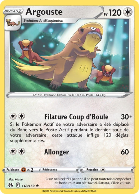 Carte Pokémon Argouste 118/159 CRZ EB12_5 LorenZone