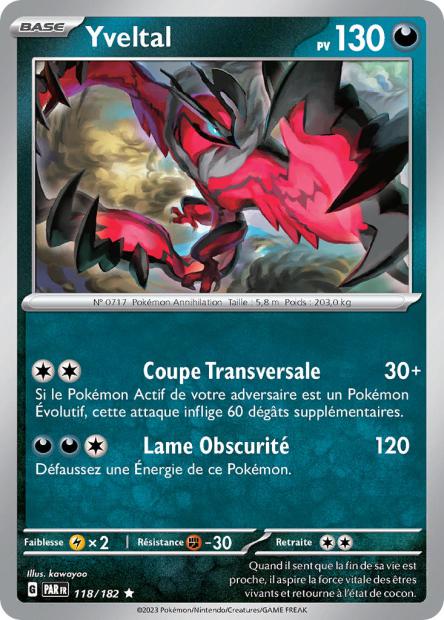 Carte Pokémon Yveltal 118/182 PAR Faille Paradoxe EV04 Neuf FR LorenZone