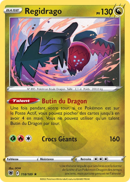 Carte Pokémon Regidrago 118/189 ASR EB10 LorenZone