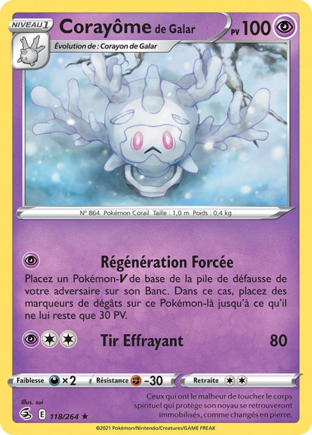 Carte Pokémon Corayôme de Galar 118/264 FST EB08 LorenZone