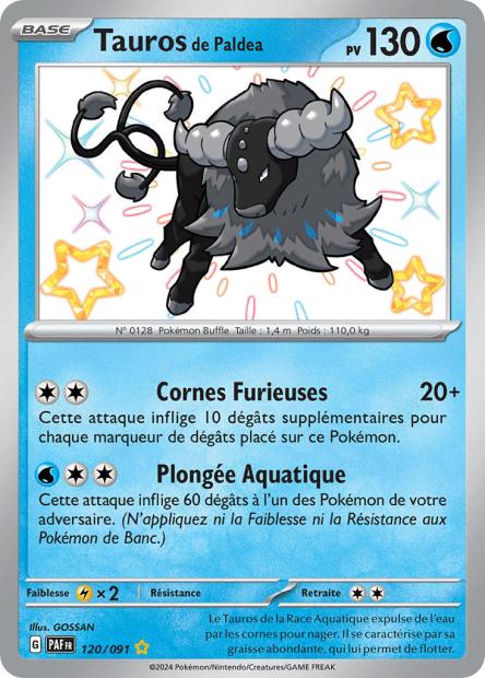Carte Pokémon Tauros de Paldea 120/091 Destinees de Palea EV4_5 LorenZone