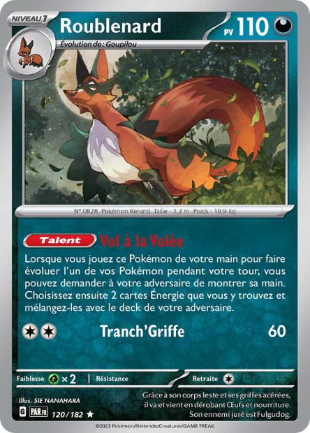 Carte Pokémon Roublenard 120/182 PAR Faille Paradoxe EV04 Neuf FR LorenZone