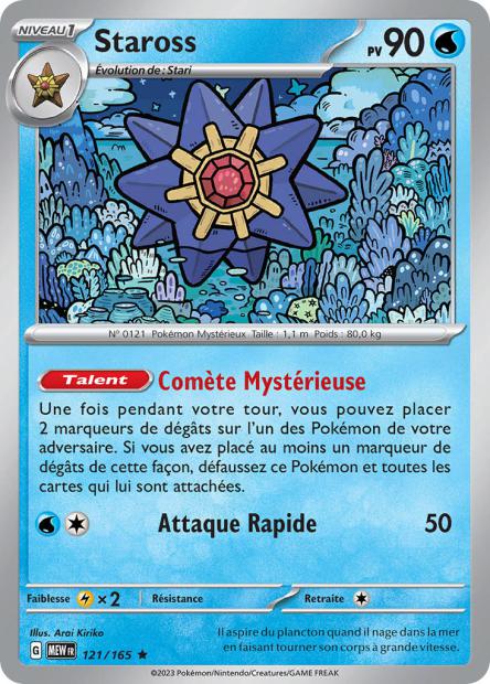 Carte Pokémon Staross 121/165 MEW 151 EV3_5  Neuf FR LorenZone