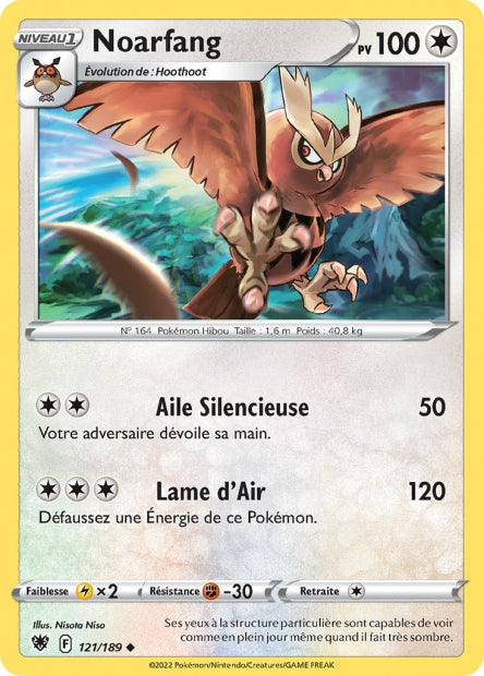 Carte Pokémon Noarfang 121/189 ASR EB10 LorenZone