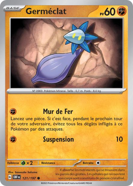 Carte Pokémon Germéclat 121/197 Flammes Obsidiennes EV03 LorenZone