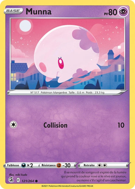Carte Pokémon Munna 121/264 FST EB08 LorenZone