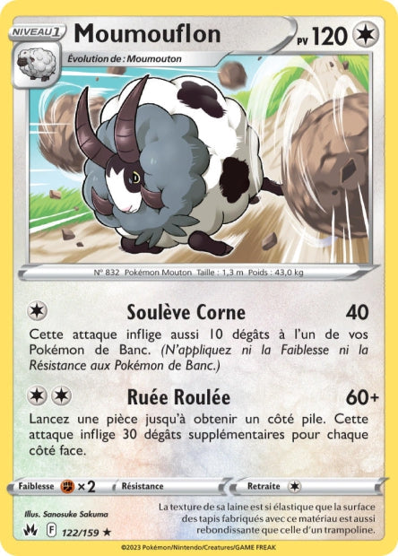Carte Pokémon Moumouflon 122/159 CRZ EB12_5 LorenZone