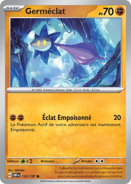 Carte Pokémon Germéclat 122/197 Flammes Obsidiennes EV03 LorenZone
